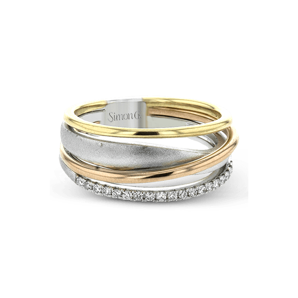 18k Tri-color Gold Diamond Fashion Ring Image 2 Van Scoy Jewelers Wyomissing, PA