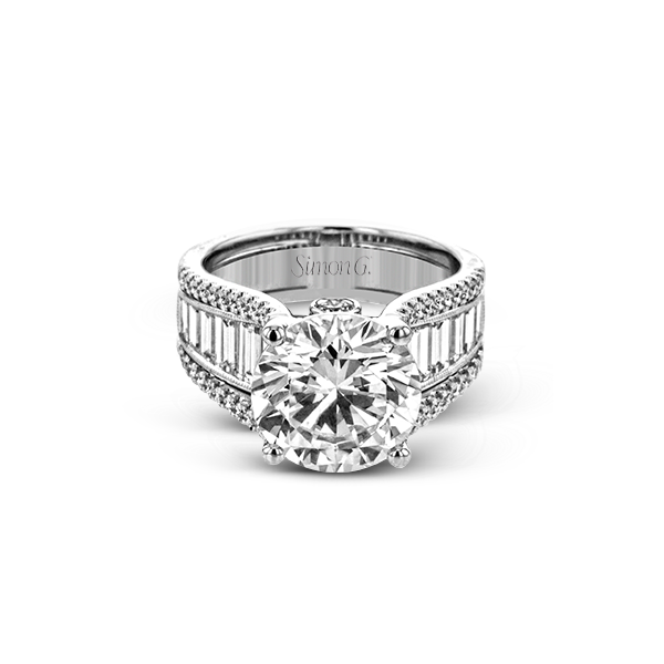 18k White Gold Semi-mount Engagement Ring Image 2 Sergio's Fine Jewelry Ellicott City, MD