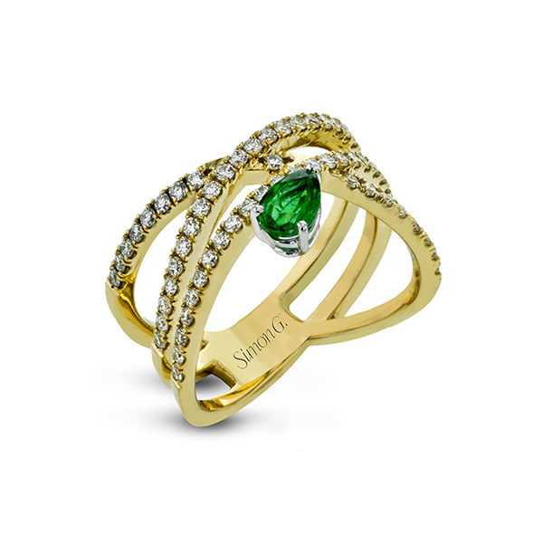 18k Two-tone Gold Gemstone Fashion Ring Diamonds Direct St. Petersburg, FL