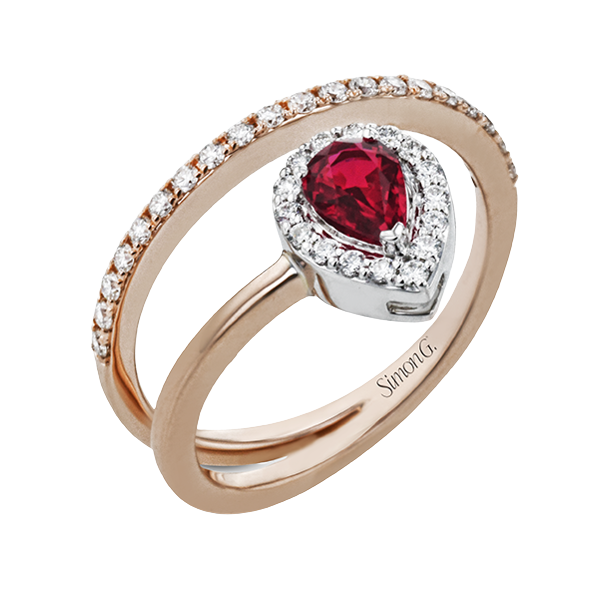 18k White & Rose Gold Gemstone Fashion Ring Newtons Jewelers, Inc. Fort Smith, AR