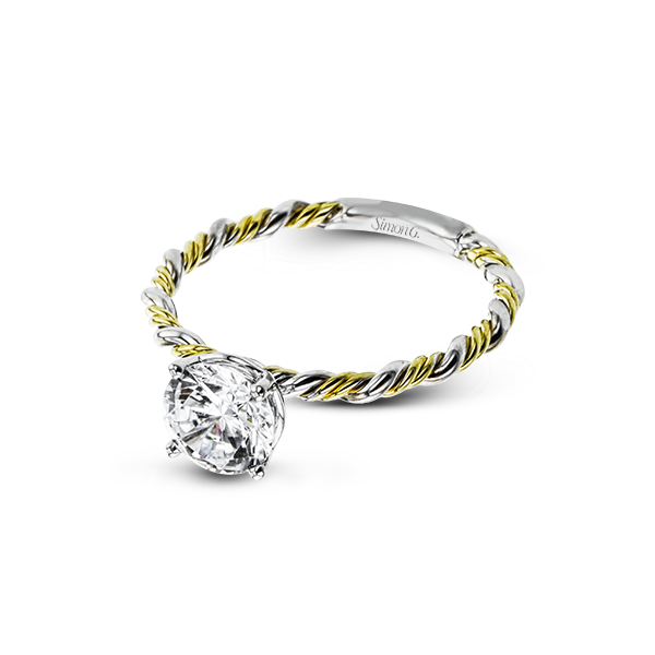 18k Two-tone Gold Semi-mount Engagement Ring Image 2 D. Geller & Son Jewelers Atlanta, GA