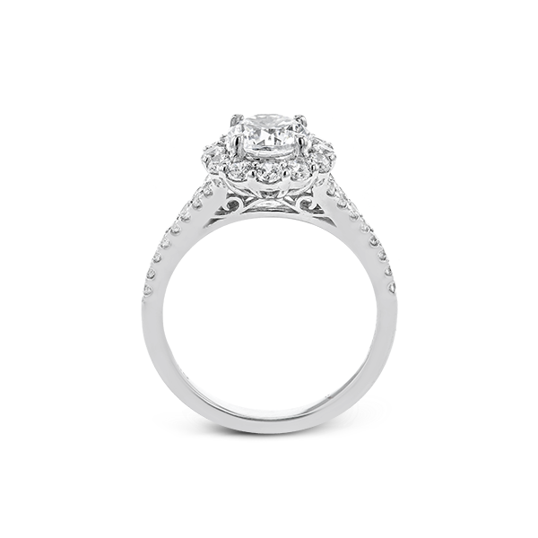 18k White Gold Semi-mount Engagement Ring Image 3 Saxons Fine Jewelers Bend, OR