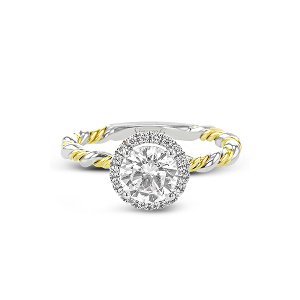 18k Two-tone Gold Semi-mount Engagement Ring Image 2 Diamonds Direct St. Petersburg, FL
