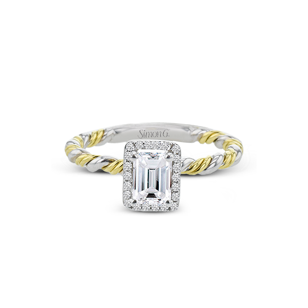 18k Two-tone Gold Semi-mount Engagement Ring Image 2 The Diamond Shop, Inc. Lewiston, ID