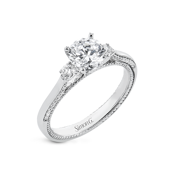 18k White Gold Semi-mount Engagement Ring Bell Jewelers Murfreesboro, TN