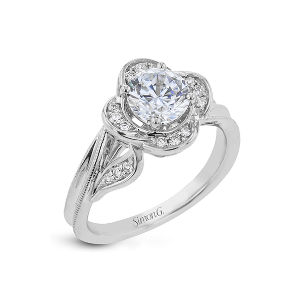 18k White Gold Semi-mount Engagement Ring Van Scoy Jewelers Wyomissing, PA