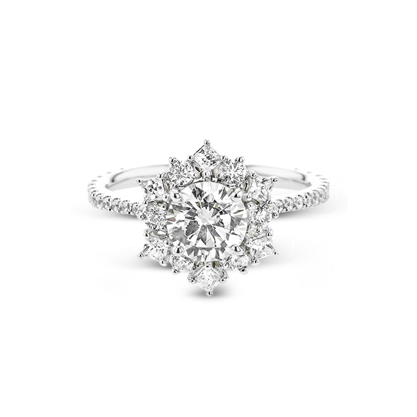 18k White Gold Semi-mount Engagement Ring Image 2 The Diamond Shop, Inc. Lewiston, ID