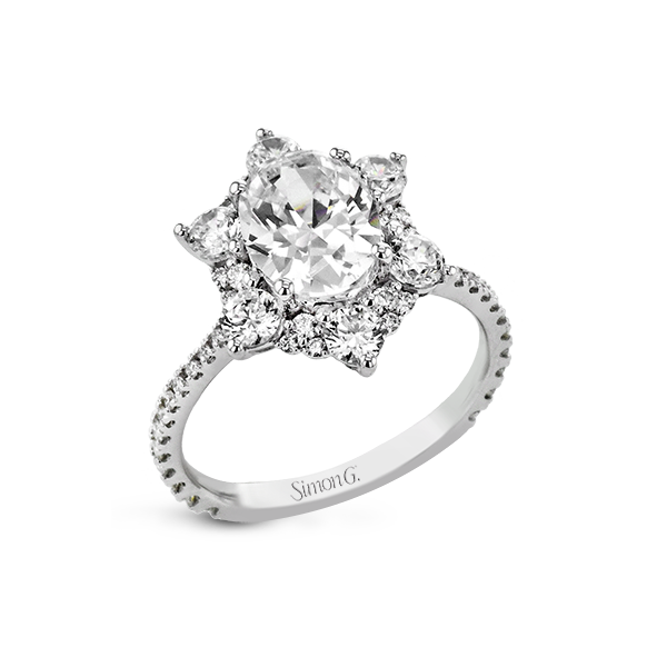 Platinum Semi-mount Engagement Ring Newtons Jewelers, Inc. Fort Smith, AR