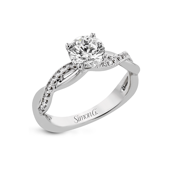 Platinum Semi-mount Engagement Ring Newtons Jewelers, Inc. Fort Smith, AR