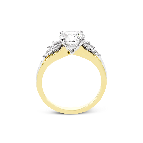 18k Two-tone Gold Semi-mount Engagement Ring Image 3 James & Williams Jewelers Berwyn, IL