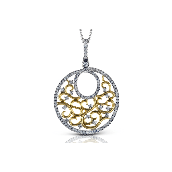 18k Two-tone Gold Diamond Pendant Bell Jewelers Murfreesboro, TN