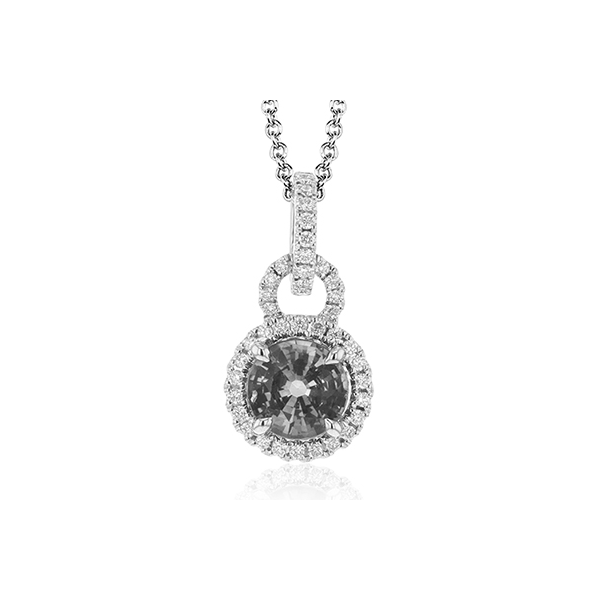18k White Gold Gemstone Pendant Diamonds Direct St. Petersburg, FL