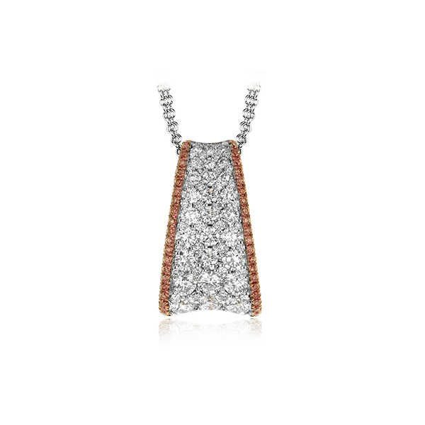 18k White & Rose Gold Diamond Pendant Newtons Jewelers, Inc. Fort Smith, AR