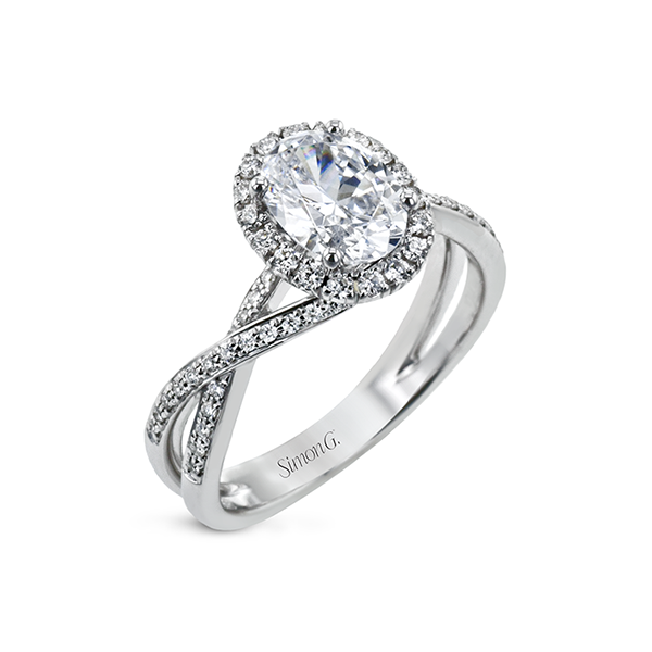 18k White Gold Semi-mount Engagement Ring James & Williams Jewelers Berwyn, IL