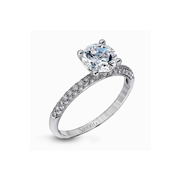 18k White Gold Semi-mount Engagement Ring D. Geller & Son Jewelers Atlanta, GA