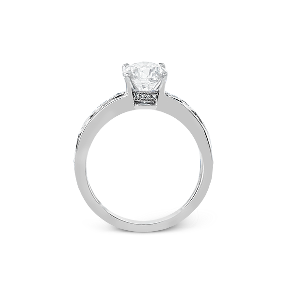 18k White Gold Semi-mount Engagement Ring Image 3 D. Geller & Son Jewelers Atlanta, GA