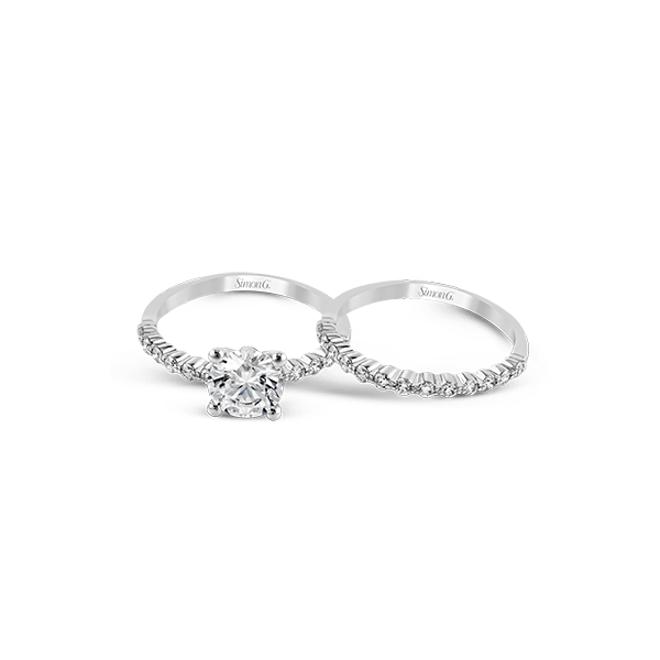 18k White Gold Wedding Set Image 2 The Diamond Shop, Inc. Lewiston, ID