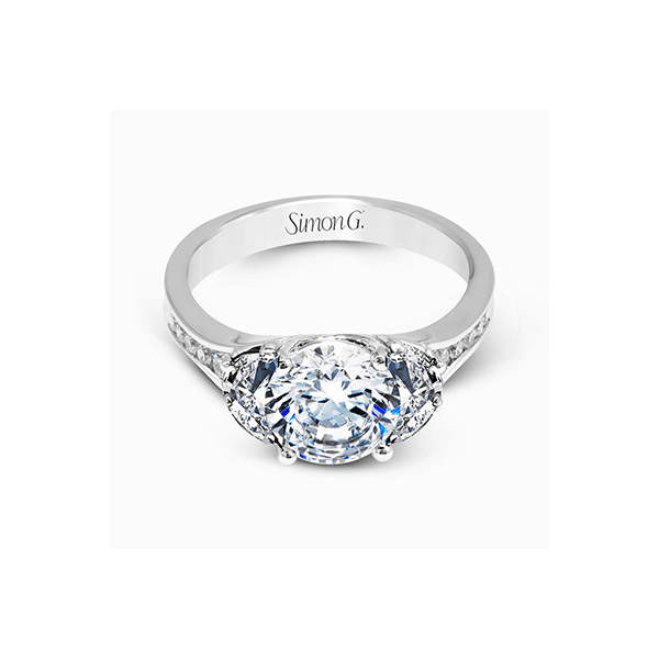 Platinum Semi-mount Engagement Ring Image 2 D. Geller & Son Jewelers Atlanta, GA
