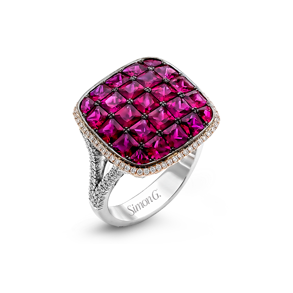 18k White & Rose Gold Gemstone Fashion Ring Diamonds Direct St. Petersburg, FL