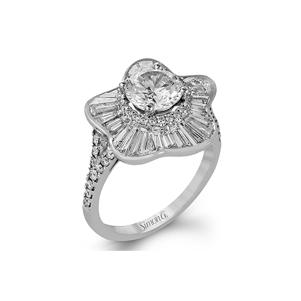 18k White Gold Semi-mount Engagement Ring Biondi Diamond Jewelers Aurora, CO