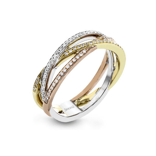18k Tri-color Gold Diamond Fashion Ring Dondero's Jewelry Vineland, NJ