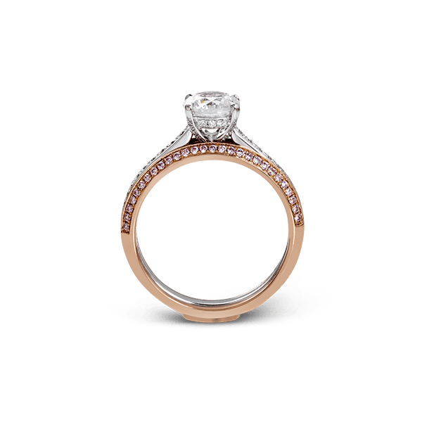 18k White & Rose Gold Wedding Set Image 3 Biondi Diamond Jewelers Aurora, CO