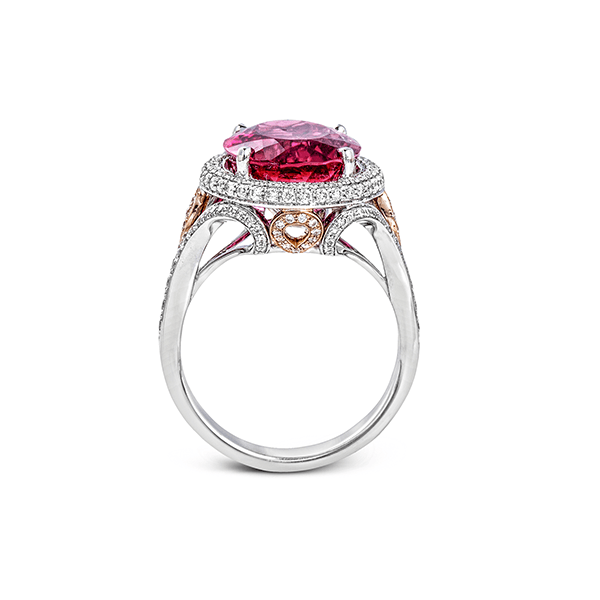 18k White & Rose Gold Gemstone Fashion Ring Image 3 The Diamond Shop, Inc. Lewiston, ID