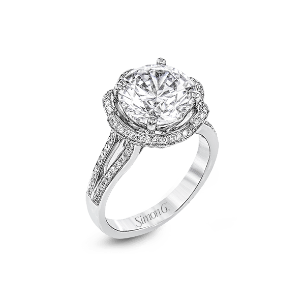 18k White Gold Semi-mount Engagement Ring The Diamond Shop, Inc. Lewiston, ID