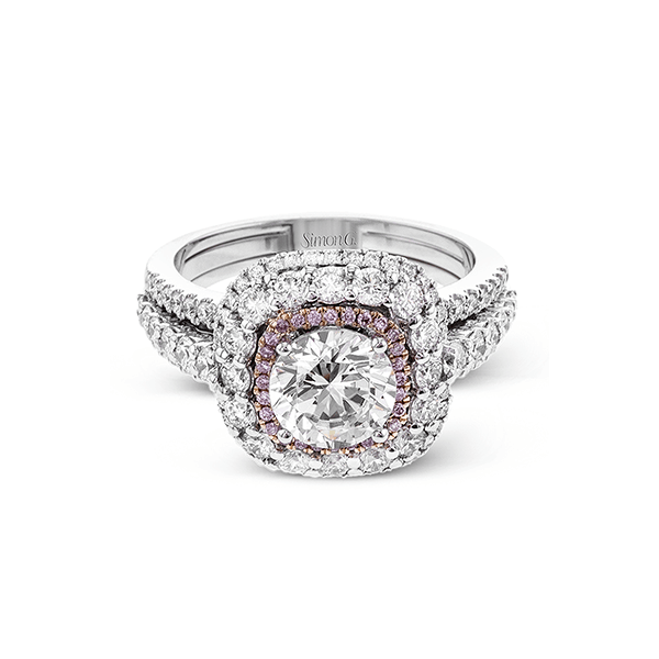 18k White & Rose Gold Semi-mount Engagement Ring Image 2 The Diamond Shop, Inc. Lewiston, ID