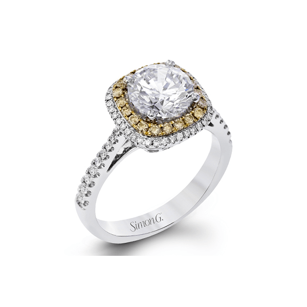 18k Two-tone Gold Semi-mount Engagement Ring James & Williams Jewelers Berwyn, IL