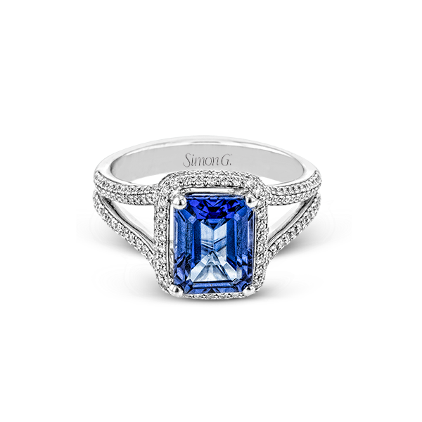 18k White Gold Gemstone Fashion Ring Image 2 Diamonds Direct St. Petersburg, FL