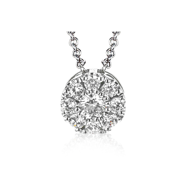 18k White Gold Diamond Pendant Newtons Jewelers, Inc. Fort Smith, AR