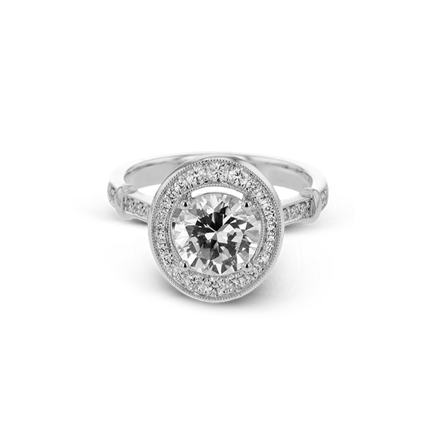 18k White Gold Semi-mount Engagement Ring Image 2 Sergio's Fine Jewelry Ellicott City, MD