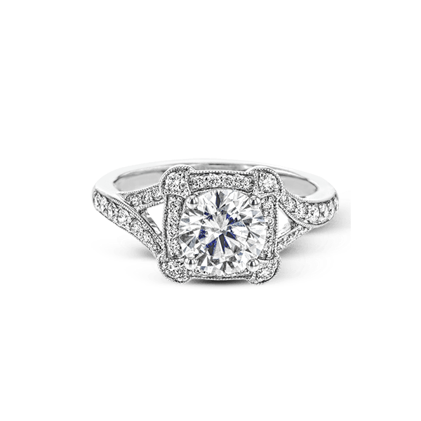 18k White Gold Semi-mount Engagement Ring Image 2 Van Scoy Jewelers Wyomissing, PA