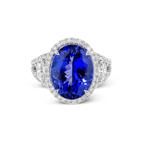18k White Gold Gemstone Fashion Ring Image 2 Diamonds Direct St. Petersburg, FL