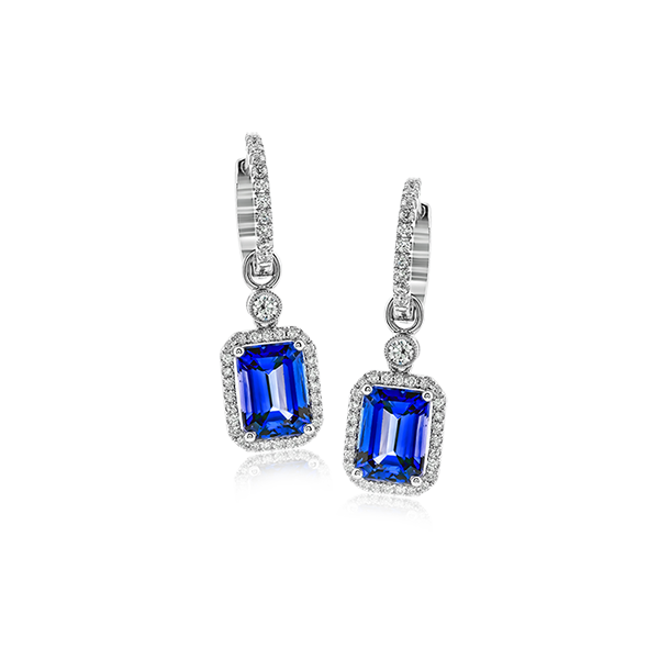 18k White Gold Gemstone Earrings D. Geller & Son Jewelers Atlanta, GA