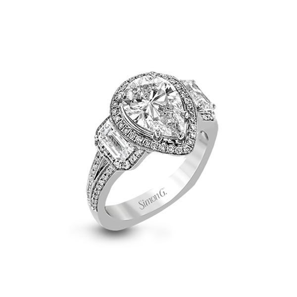 18k White Gold Semi-mount Engagement Ring Diamonds Direct St. Petersburg, FL