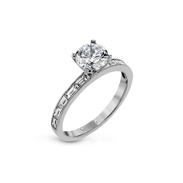 18k White Gold Semi-mount Engagement Ring Biondi Diamond Jewelers Aurora, CO