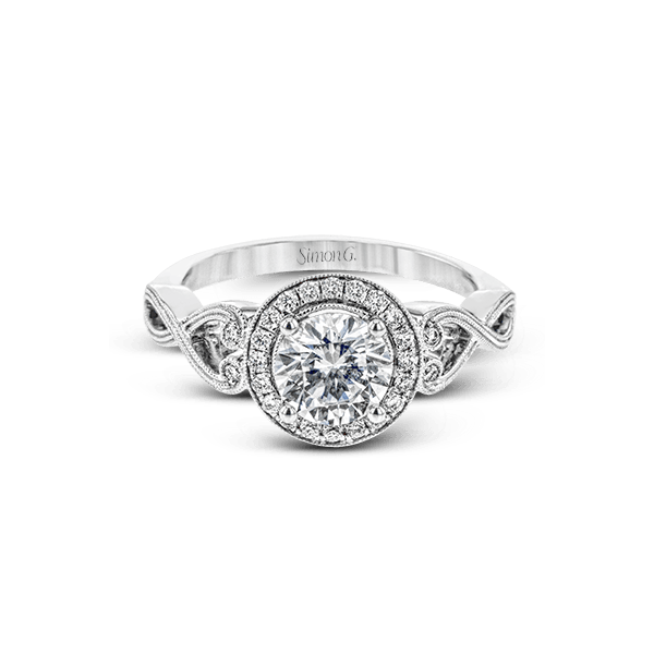18k White Gold Semi-mount Engagement Ring Image 2 Newtons Jewelers, Inc. Fort Smith, AR