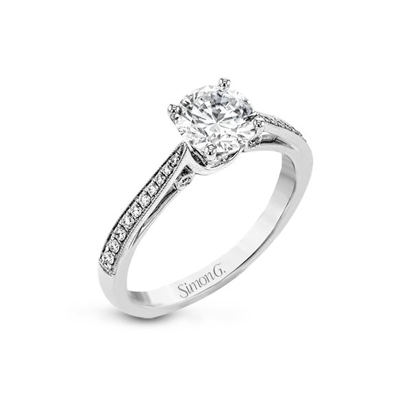 18k White Gold Semi-mount Engagement Ring Newtons Jewelers, Inc. Fort Smith, AR