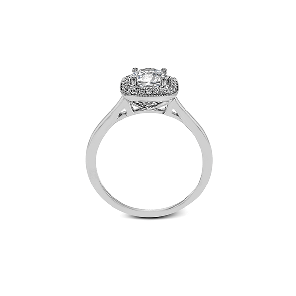 18k White Gold Semi-mount Engagement Ring Image 3 Saxons Fine Jewelers Bend, OR