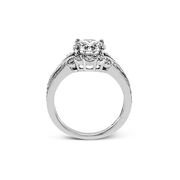 18k White Gold Semi-mount Engagement Ring Image 3 Sergio's Fine Jewelry Ellicott City, MD