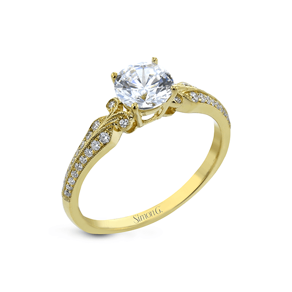 18k Yellow Gold Semi-mount Engagement Ring D. Geller & Son Jewelers Atlanta, GA