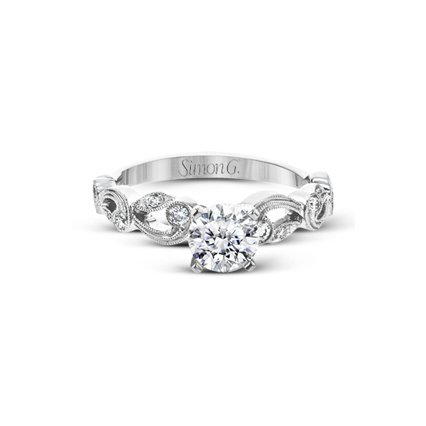 18k White Gold Semi-mount Engagement Ring Image 2 Newtons Jewelers, Inc. Fort Smith, AR