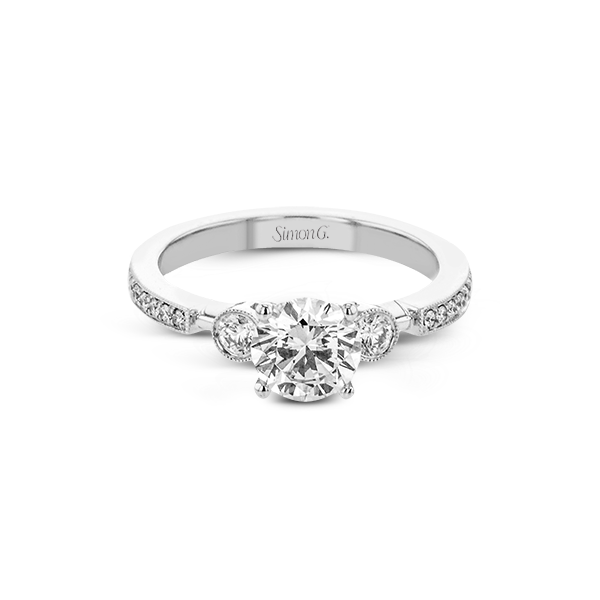 18k White Gold Semi-mount Engagement Ring Image 2 Dondero's Jewelry Vineland, NJ