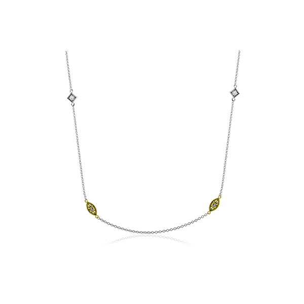 18k Two-tone Gold Diamond Necklace Almassian Jewelers, LLC Grand Rapids, MI