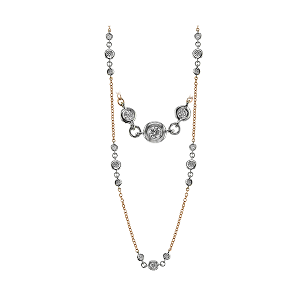 18k White & Rose Gold Diamond Necklace James & Williams Jewelers Berwyn, IL