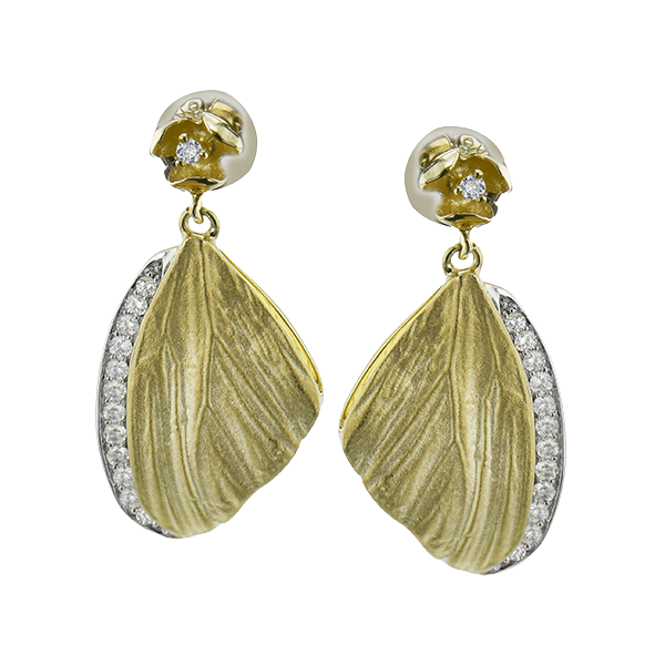 18k Two-tone Gold Diamond Earrings Almassian Jewelers, LLC Grand Rapids, MI