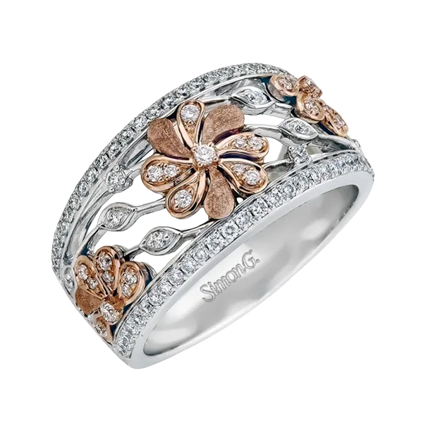 White and rose 2025 gold diamond ring