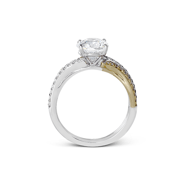 18k Two-tone Gold Semi-mount Engagement Ring Image 3 The Diamond Shop, Inc. Lewiston, ID